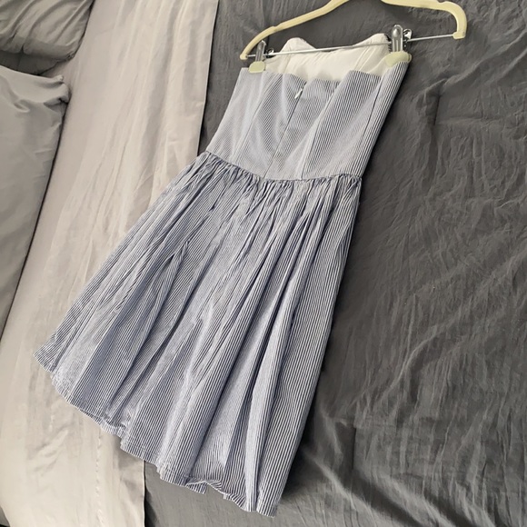 Jack Wills Hemsley Strapless Fine Stripe Dress size - Picture 2 of 5